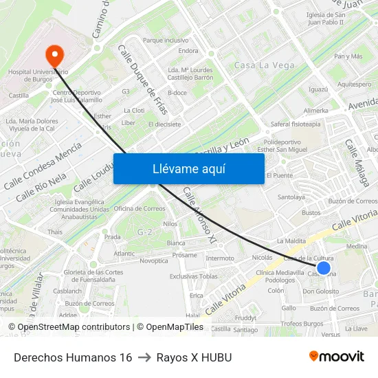 Derechos Humanos 16 to Rayos X HUBU map
