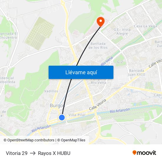 Vitoria 29 to Rayos X HUBU map