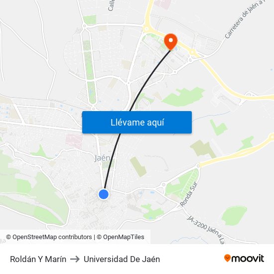 Roldán Y Marín to Universidad De Jaén map