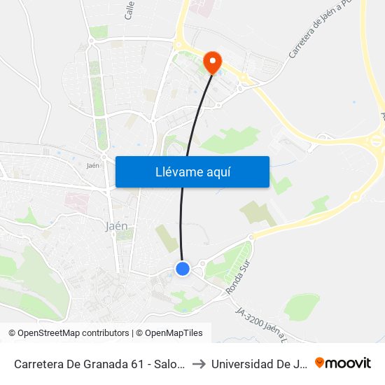 Carretera De Granada 61 - Salobreja to Universidad De Jaén map
