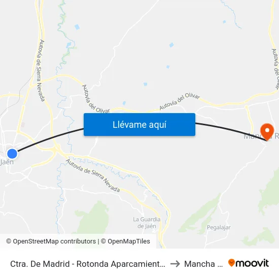 Ctra. De Madrid - Rotonda Aparcamiento Municipal to Mancha Real map