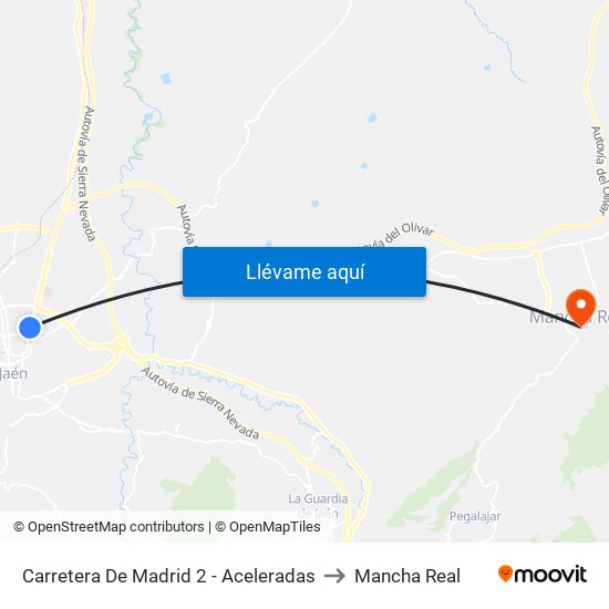 Carretera De Madrid 2 - Aceleradas to Mancha Real map