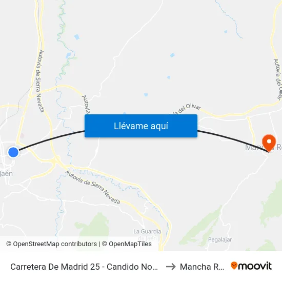 Carretera De Madrid 25 - Candido Nogales to Mancha Real map