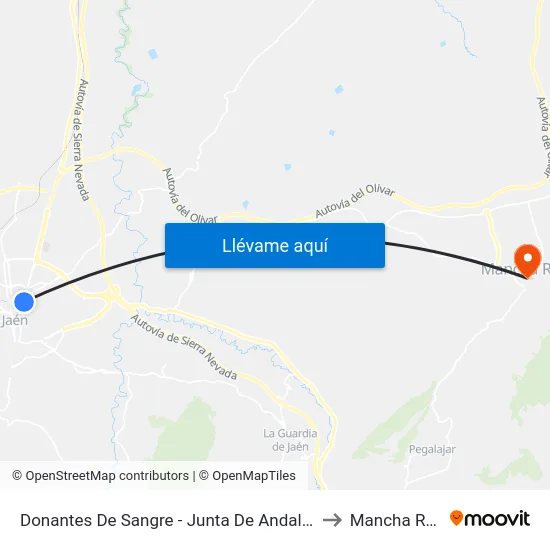 Donantes De Sangre - Junta De Andalucia to Mancha Real map