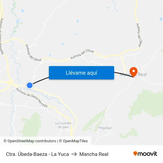 Ctra. Úbeda-Baeza - La Yuca to Mancha Real map