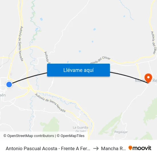 Antonio Pascual Acosta - Frente A Ferretería to Mancha Real map