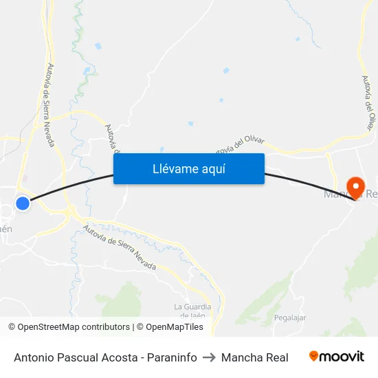 Antonio Pascual Acosta - Paraninfo to Mancha Real map