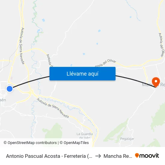 Antonio Pascual Acosta - Ferretería (B) to Mancha Real map
