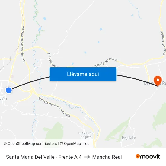Santa María Del Valle - Frente A 4 to Mancha Real map