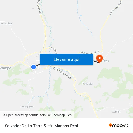 Salvador De La Torre 5 to Mancha Real map