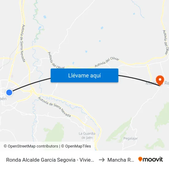 Ronda Alcalde García Segovia - Viviendas to Mancha Real map