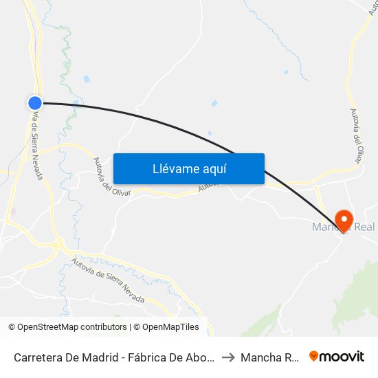 Carretera De Madrid - Fábrica De Abonos to Mancha Real map