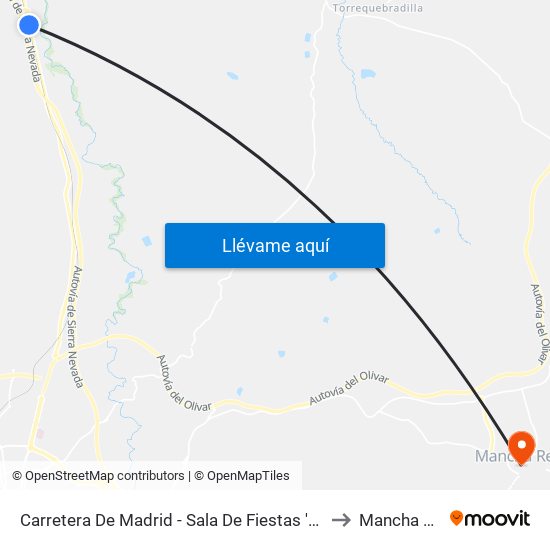 Carretera De Madrid - Sala De Fiestas 'Fantasía' to Mancha Real map