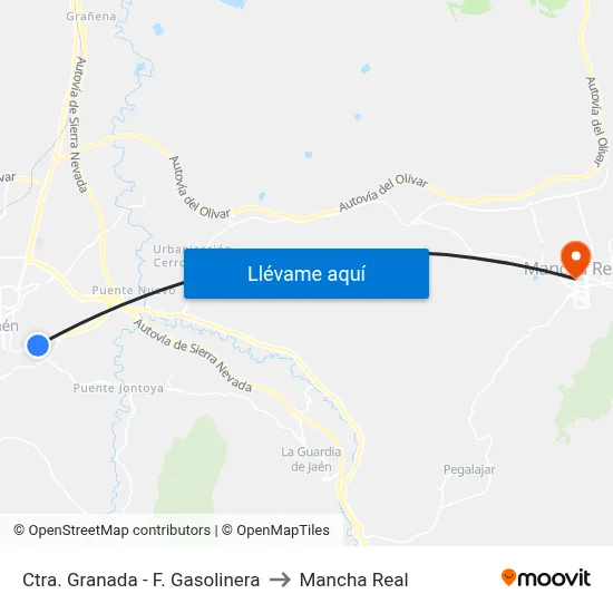 Ctra. Granada - F. Gasolinera to Mancha Real map