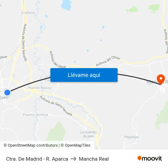 Ctra. De Madrid - R. Aparca to Mancha Real map
