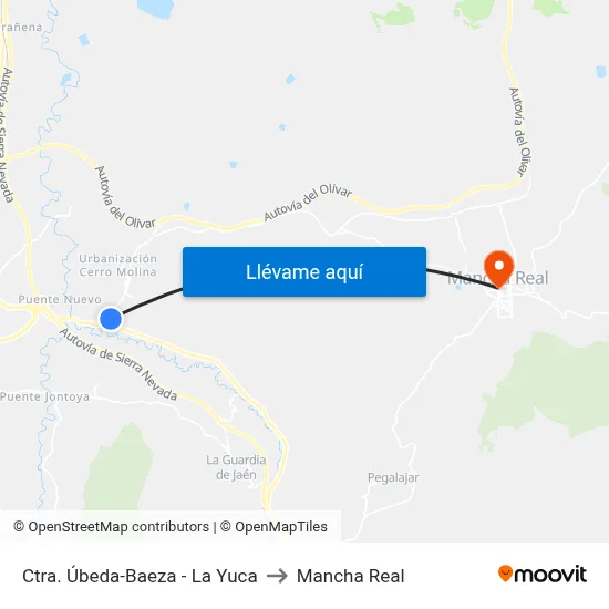 Ctra. Úbeda-Baeza - La Yuca to Mancha Real map