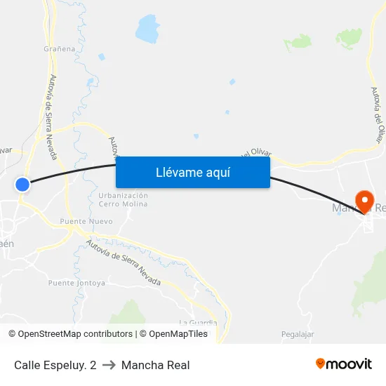 Calle Espeluy. 2 to Mancha Real map