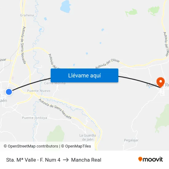 Sta. Mª Valle - F. Num 4 to Mancha Real map