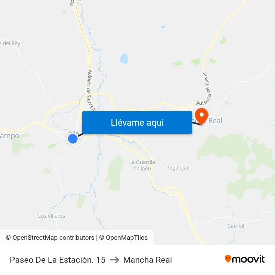 Paseo De La Estación. 15 to Mancha Real map