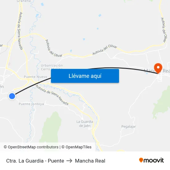 Ctra. La Guardia - Puente to Mancha Real map