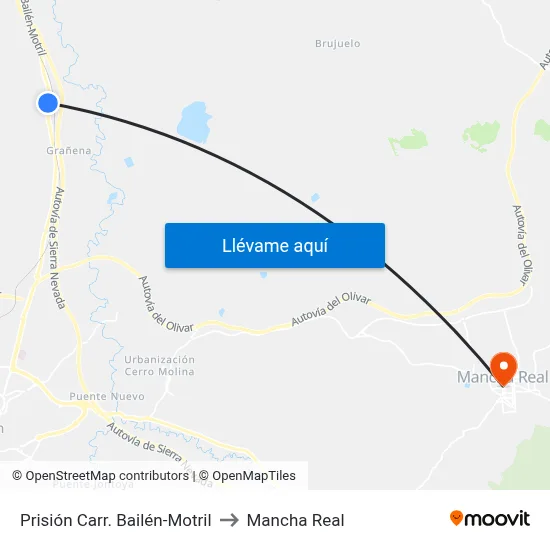 Prisión Carr. Bailén-Motril to Mancha Real map