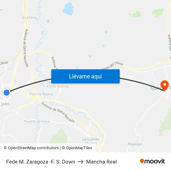 Fede M. Zaragoza -F. S. Down to Mancha Real map