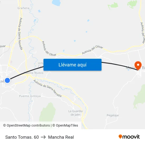 Santo Tomas. 60 to Mancha Real map