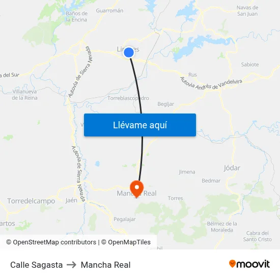 Calle Sagasta to Mancha Real map