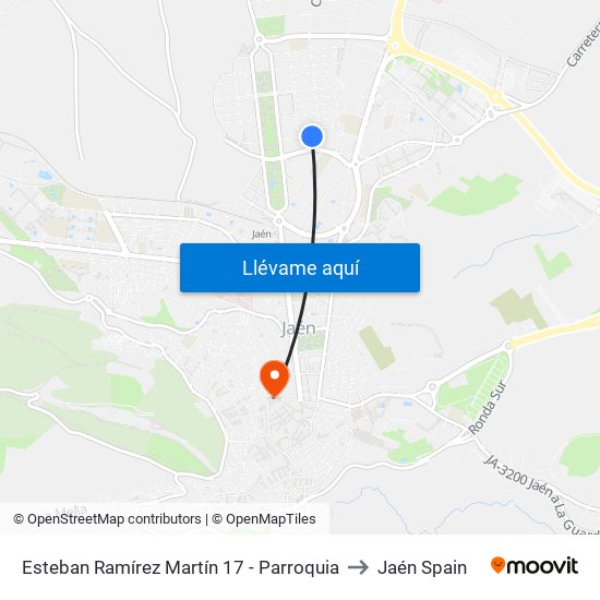 Esteban Ramírez Martín 17 - Parroquia to Jaén Spain map