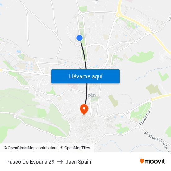 Paseo De España 29 to Jaén Spain map