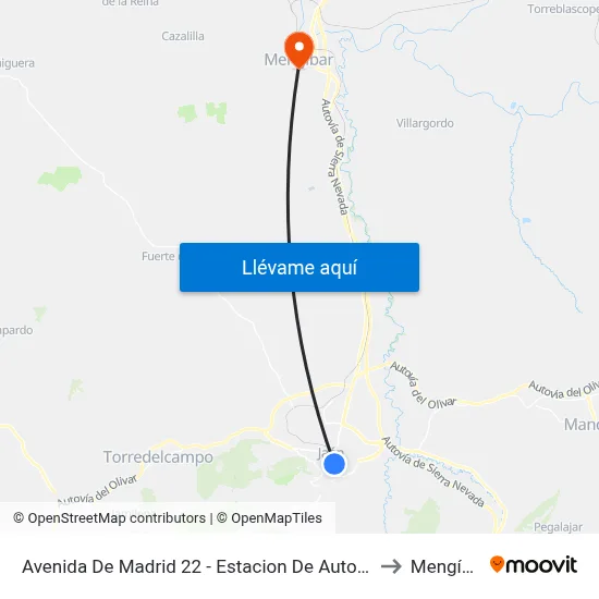 Avenida De Madrid 22 - Estacion De Autobuses to Mengíbar map