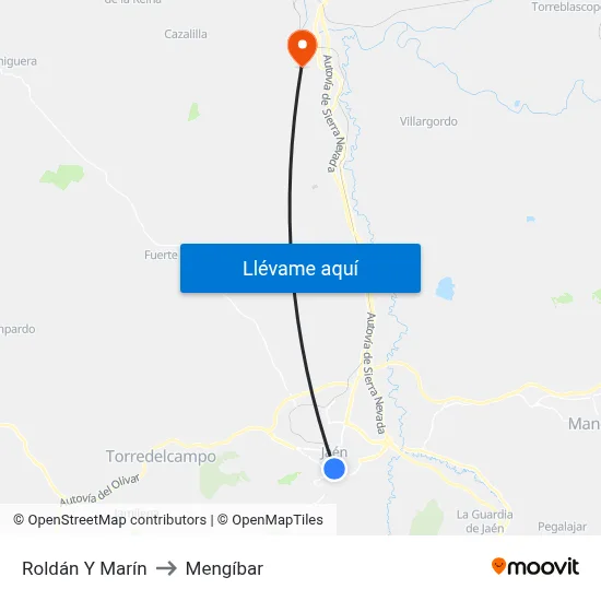 Roldán Y Marín to Mengíbar map