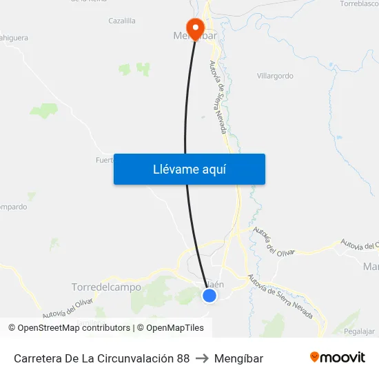 Carretera De La Circunvalación 88 to Mengíbar map