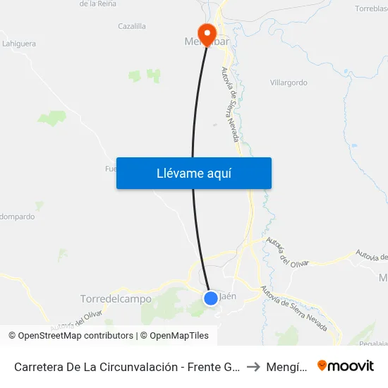 Carretera De La Circunvalación - Frente Gravera to Mengíbar map