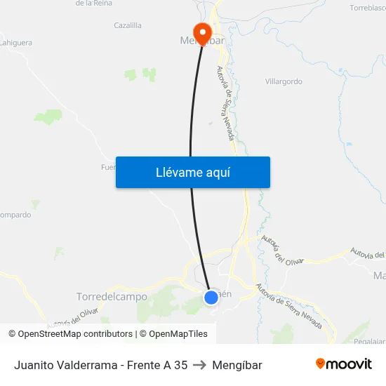 Juanito Valderrama - Frente A 35 to Mengíbar map
