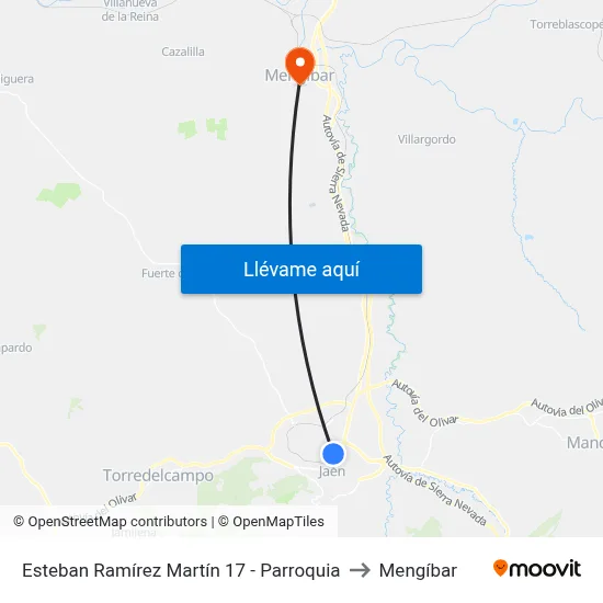 Esteban Ramírez Martín 17 - Parroquia to Mengíbar map
