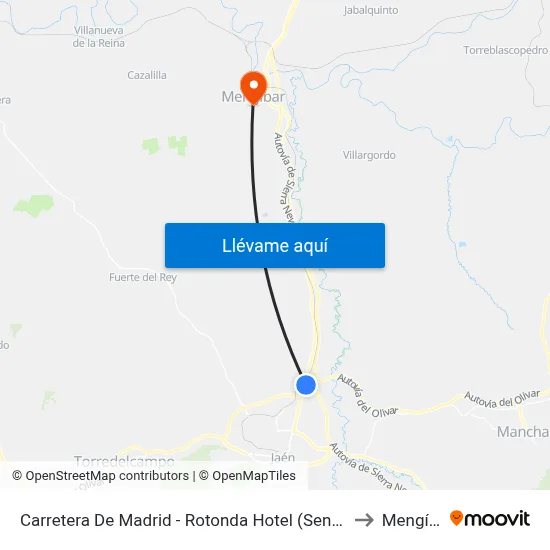 Carretera De Madrid - Rotonda Hotel (Sentido Jaén) to Mengíbar map