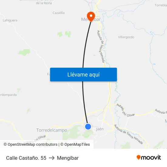 Calle Castaño. 55 to Mengíbar map