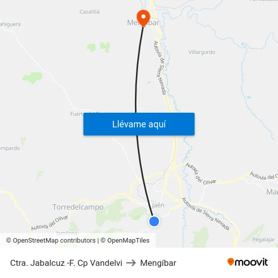 Ctra. Jabalcuz -F. Cp Vandelvi to Mengíbar map