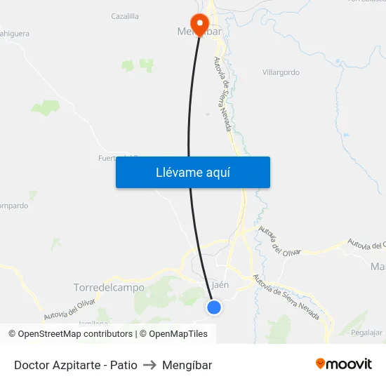 Doctor Azpitarte - Patio to Mengíbar map