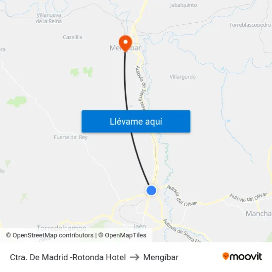 Ctra. De Madrid -Rotonda Hotel to Mengíbar map