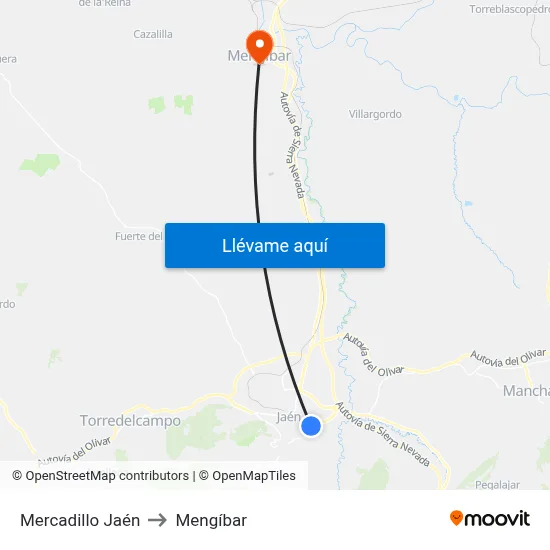Mercadillo Jaén to Mengíbar map
