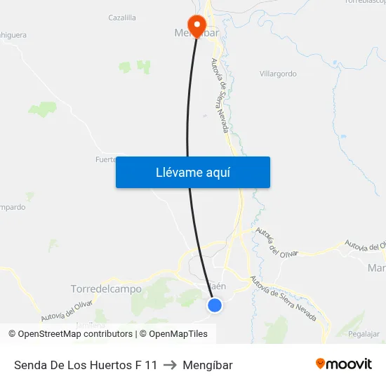 Senda De Los Huertos F 11 to Mengíbar map