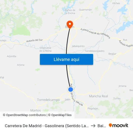 Carretera De Madrid - Gasolinera (Sentido Las Infantas) to Bailén map