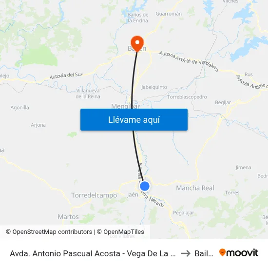 Avda. Antonio Pascual Acosta - Vega De La Reina to Bailén map