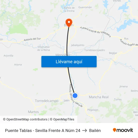 Puente Tablas - Sevilla Frente A Núm 24 to Bailén map