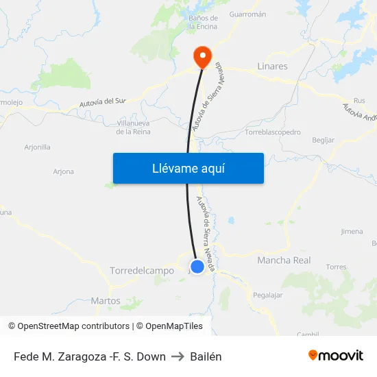 Fede M. Zaragoza -F. S. Down to Bailén map