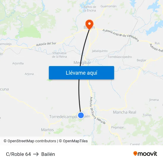 C/Roble 64 to Bailén map