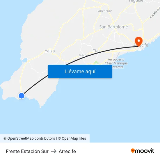 Frente Estación Sur to Arrecife map