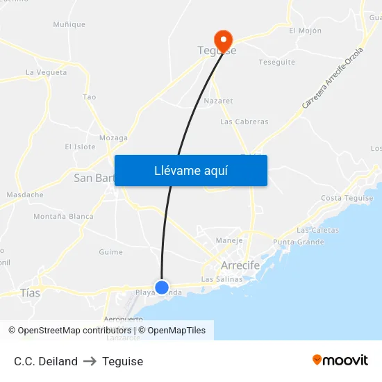 C.C. Deiland to Teguise map